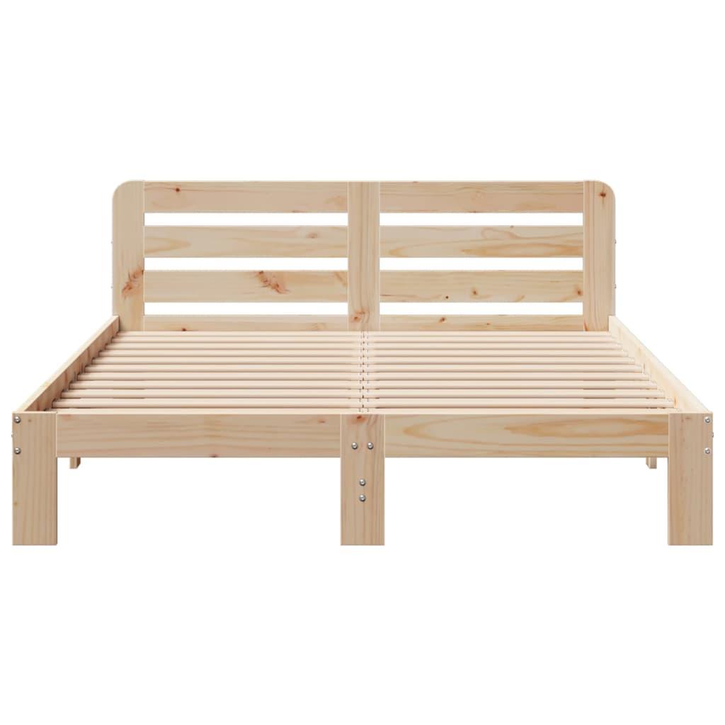 Sengeramme uden madras 120x200 cm massivt fyrretræ