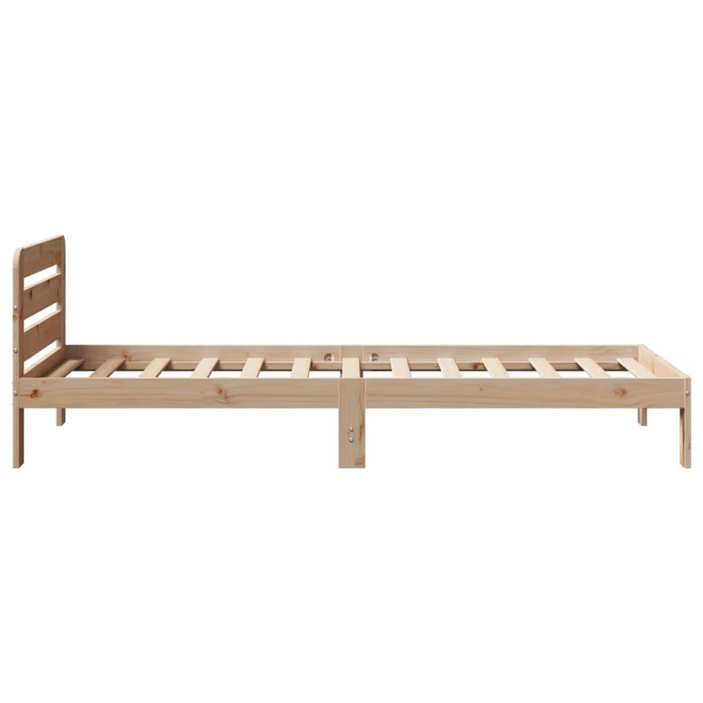 Sengeramme uden madras 90x190 cm massivt fyrretræ