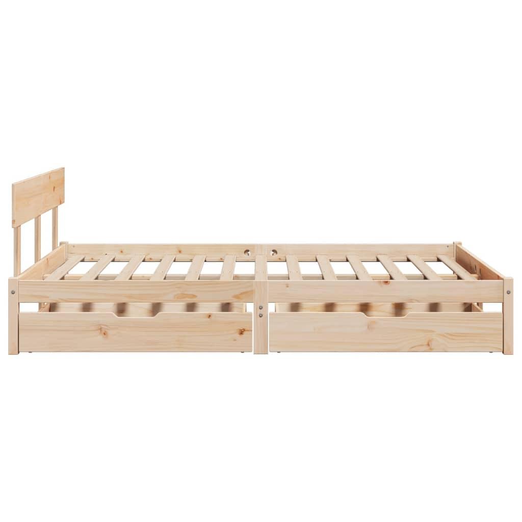 Sengeramme uden madras 120x190 cm massivt fyrretræ