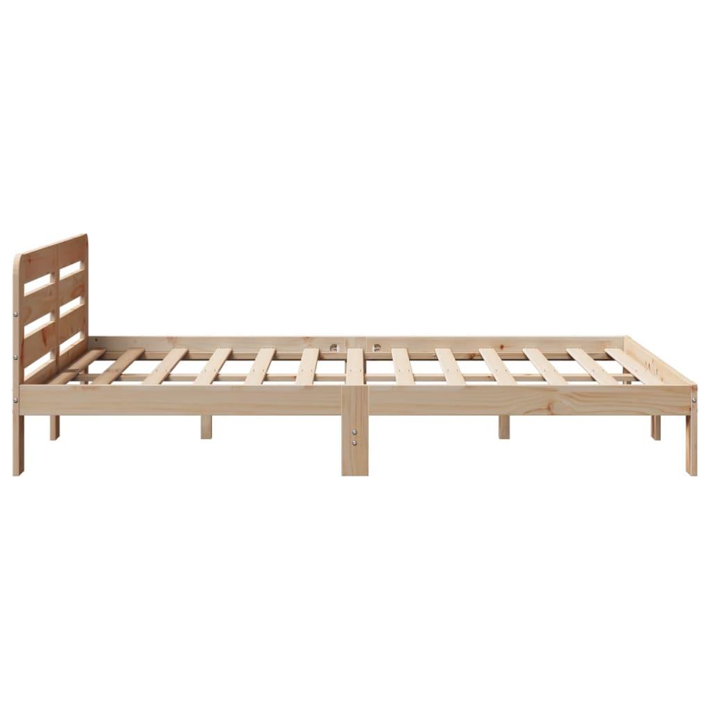 Sengeramme uden madras 160x200 cm massivt fyrretræ