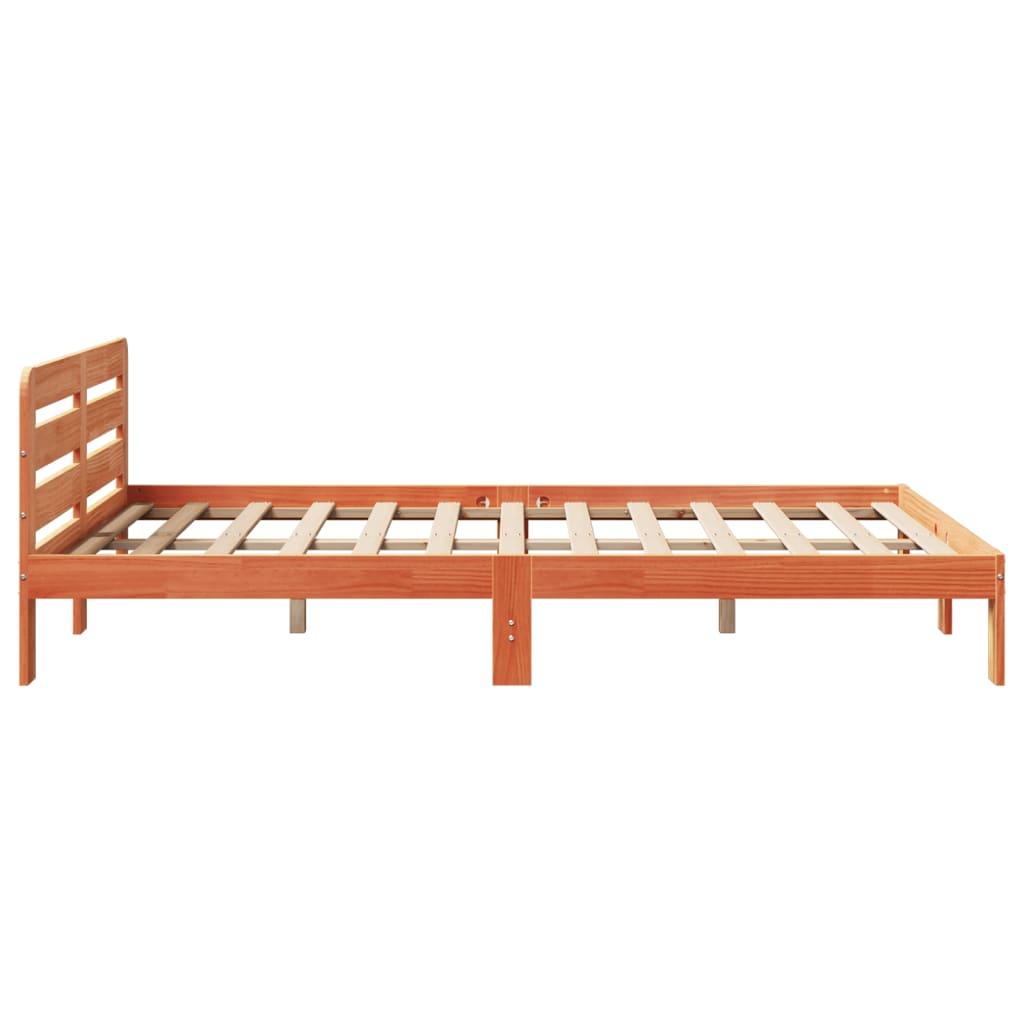 Sengeramme uden madras 120x190 cm massivt fyrretræ gyldenbrun