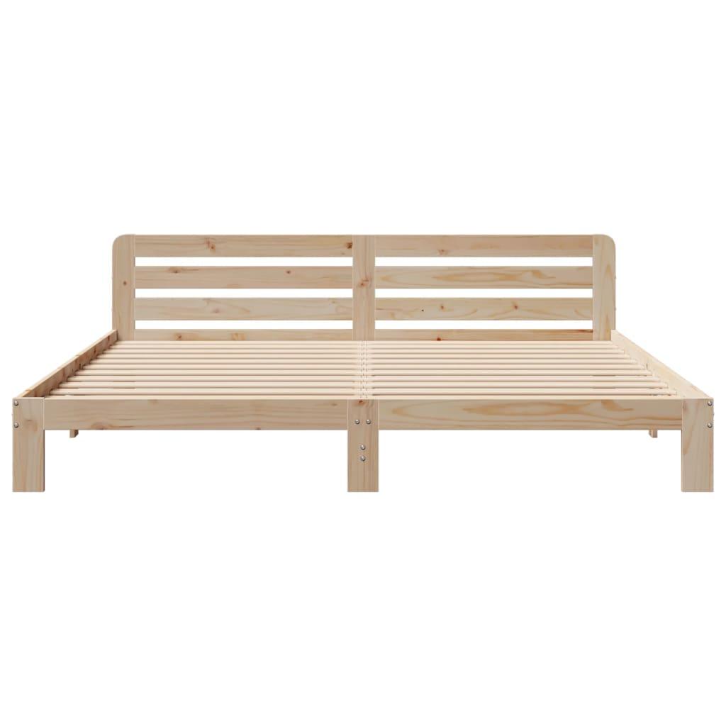 Sengeramme uden madras 180x200 cm massivt fyrretræ