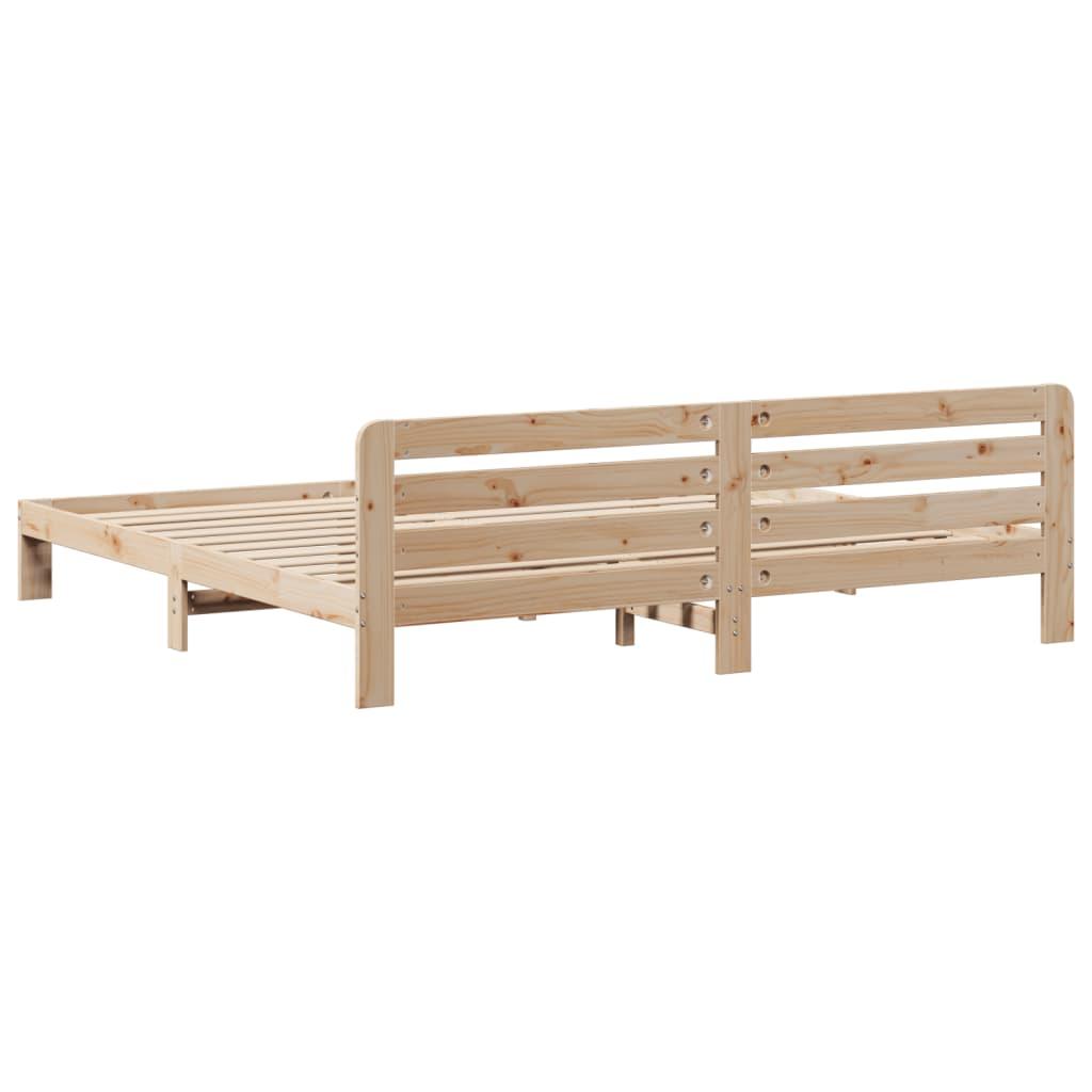 Sengeramme uden madras 180x200 cm massivt fyrretræ