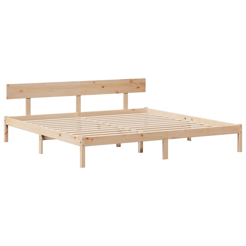 Sengeramme uden madras 180x200 cm massivt fyrretræ