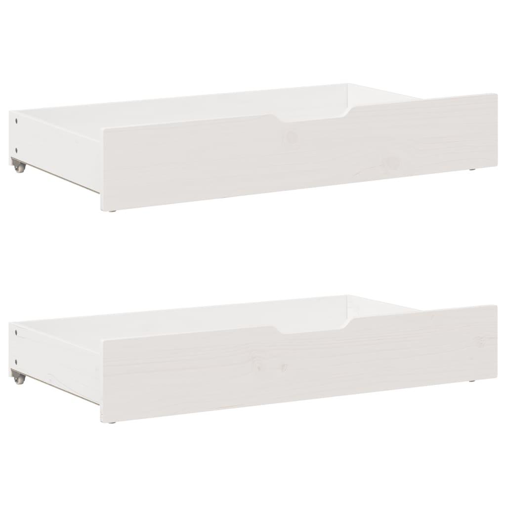 Sengeramme uden madras 140x190 cm massivt fyrretræ hvid