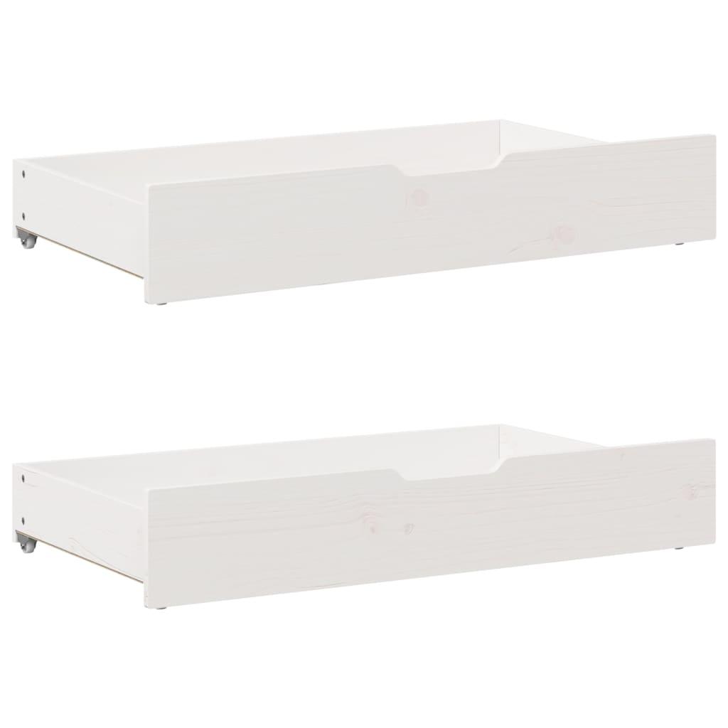 Sengeramme uden madras 120x200 cm massivt fyrretræ hvid