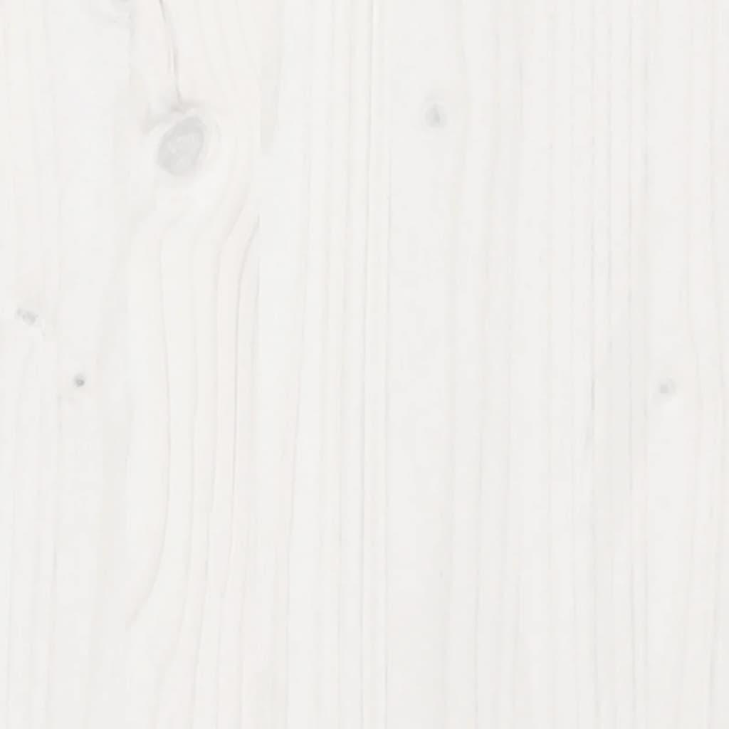 Sengeramme uden madras 120x200 cm massivt fyrretræ hvid