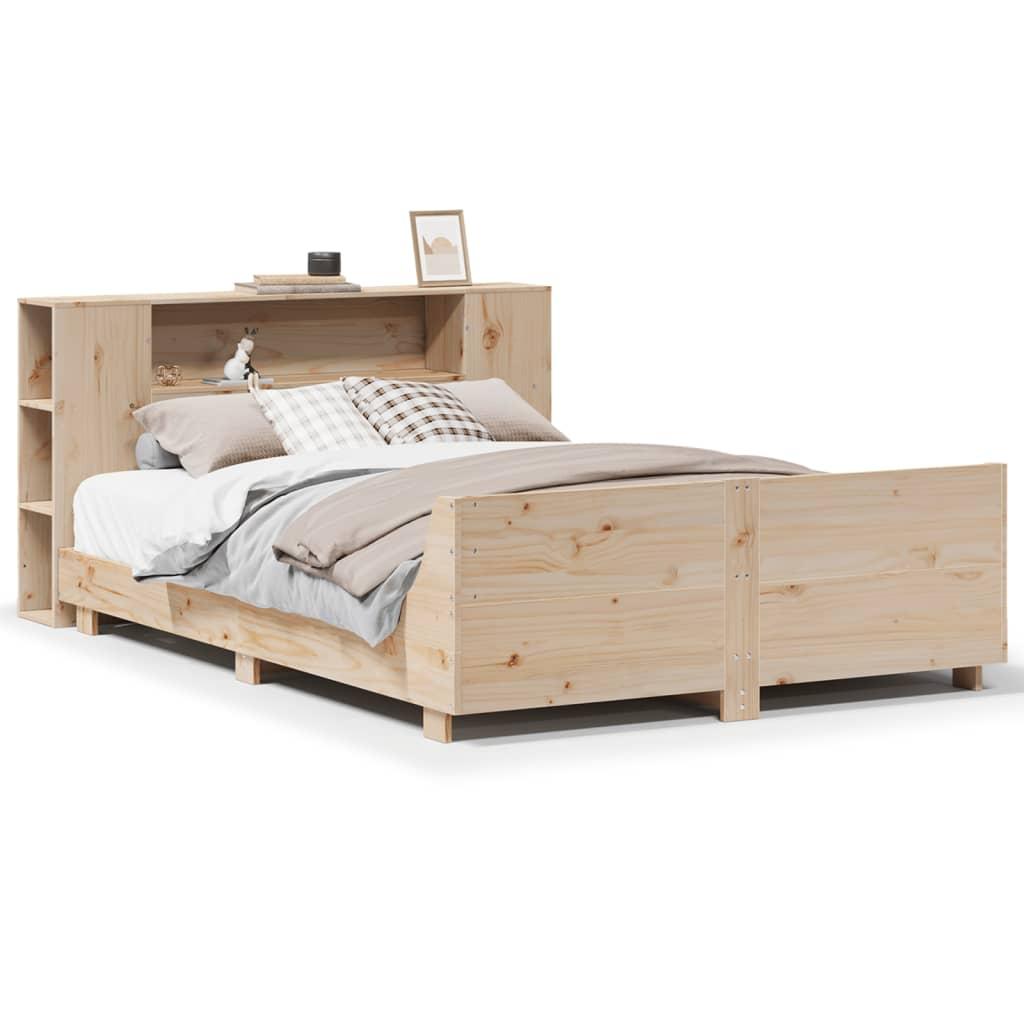 Sengeramme uden madras 150x200 cm massivt fyrretræ