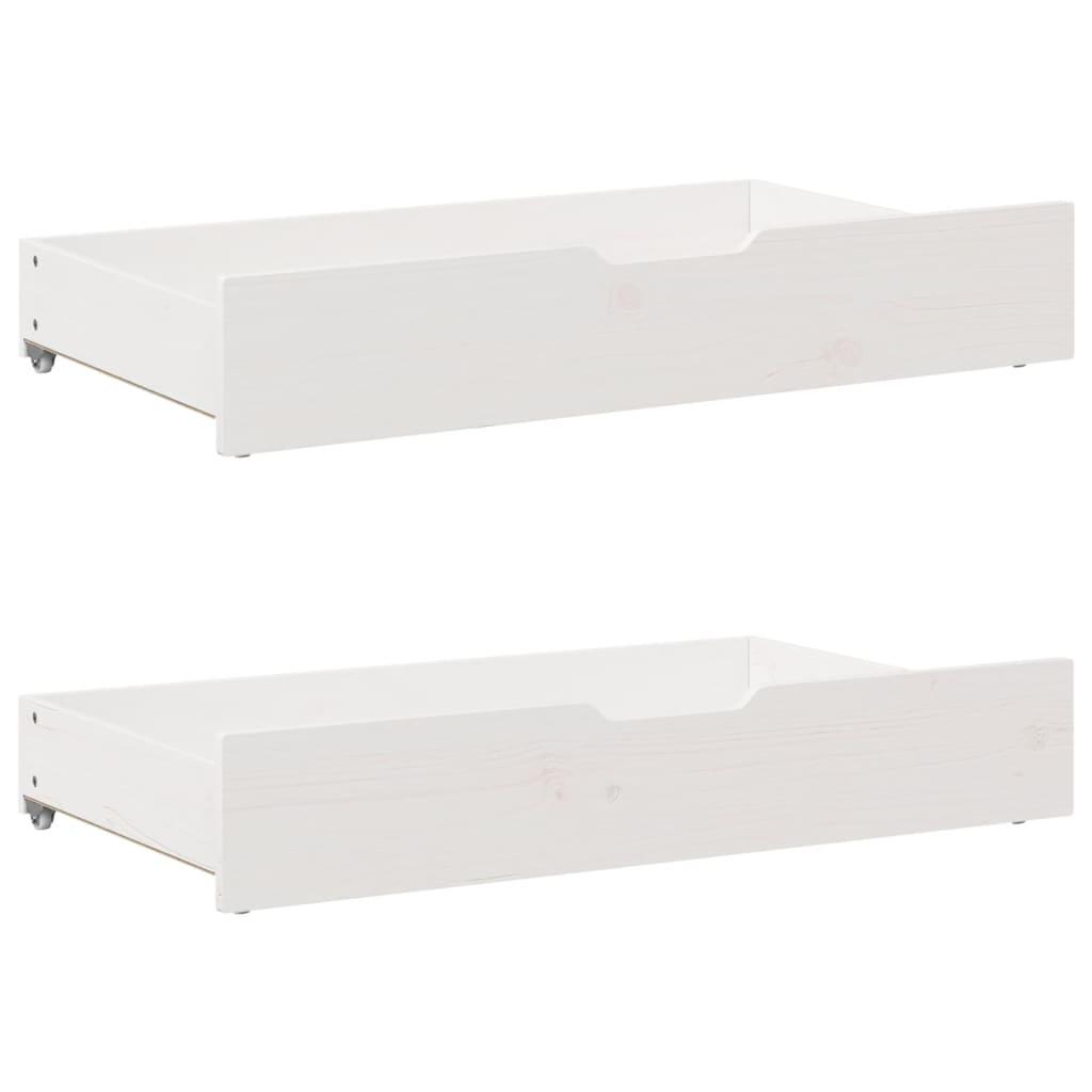 Sengeramme uden madras 160x200 cm massivt fyrretræ hvid