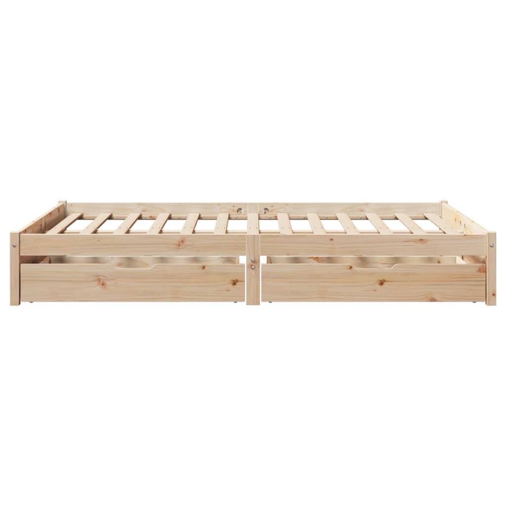 Sengeramme uden madras 120x200 cm massivt fyrretræ