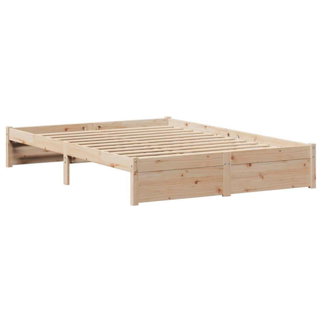 Sengeramme uden madras 120x200 cm massivt fyrretræ