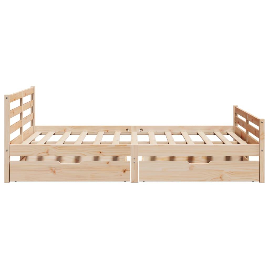 Sengeramme uden madras 120x190 cm massivt fyrretræ