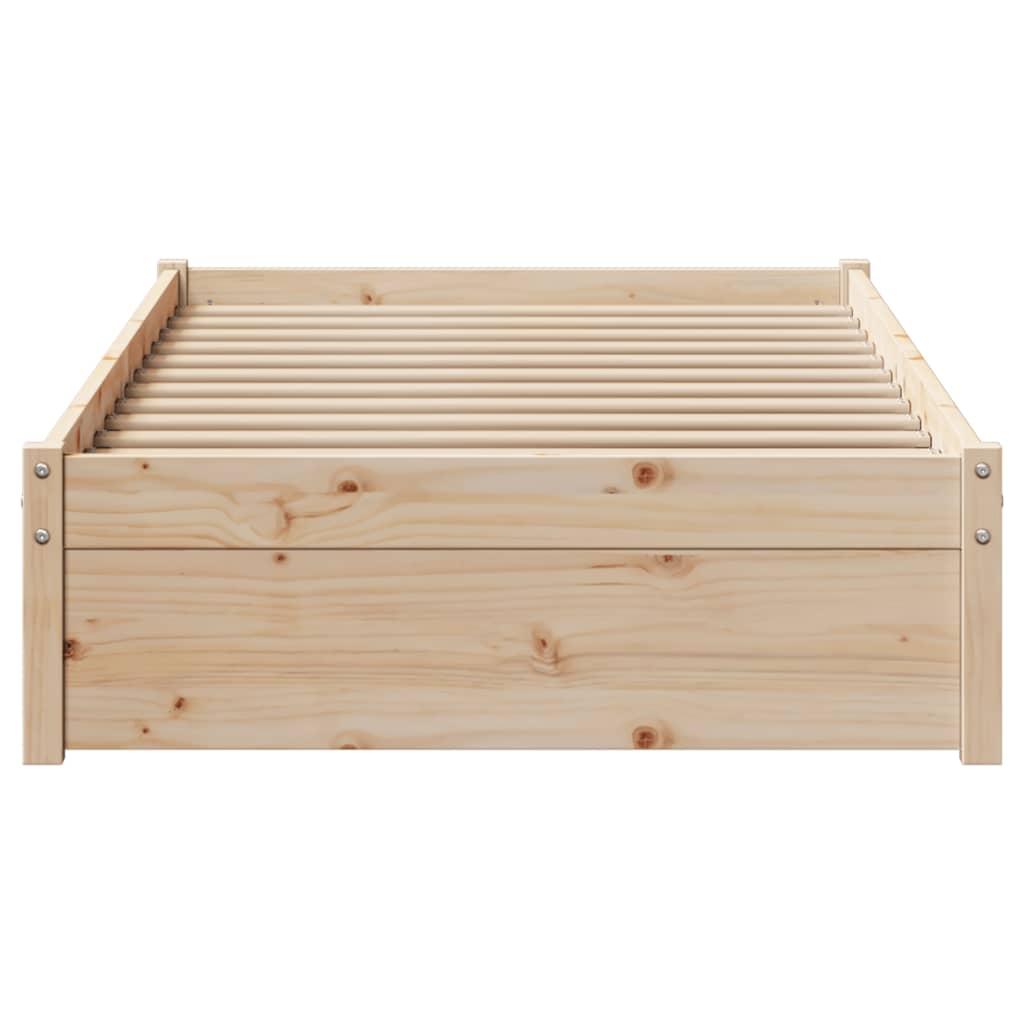 Sengeramme uden madras 100x200 cm massivt fyrretræ