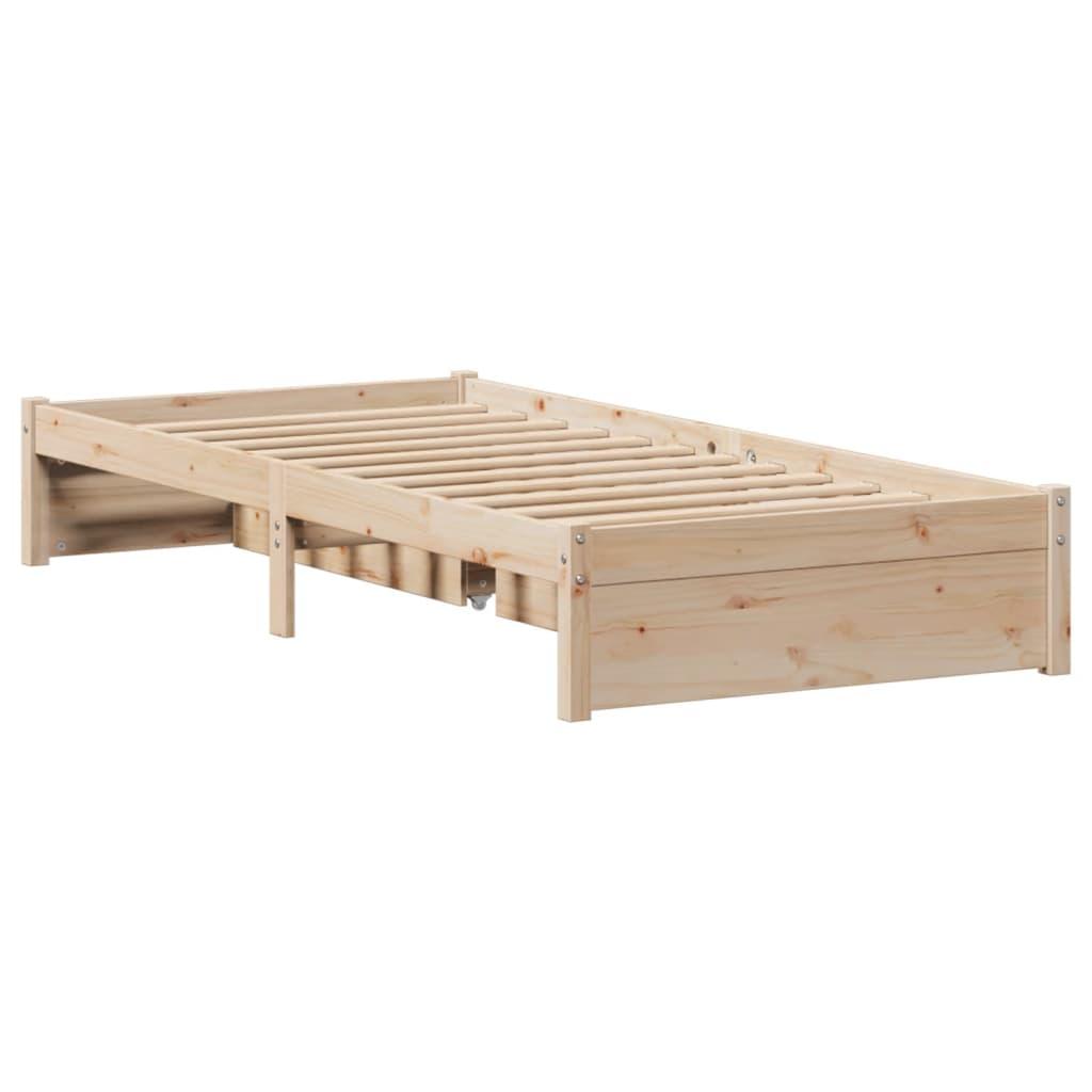 Sengeramme uden madras 100x200 cm massivt fyrretræ