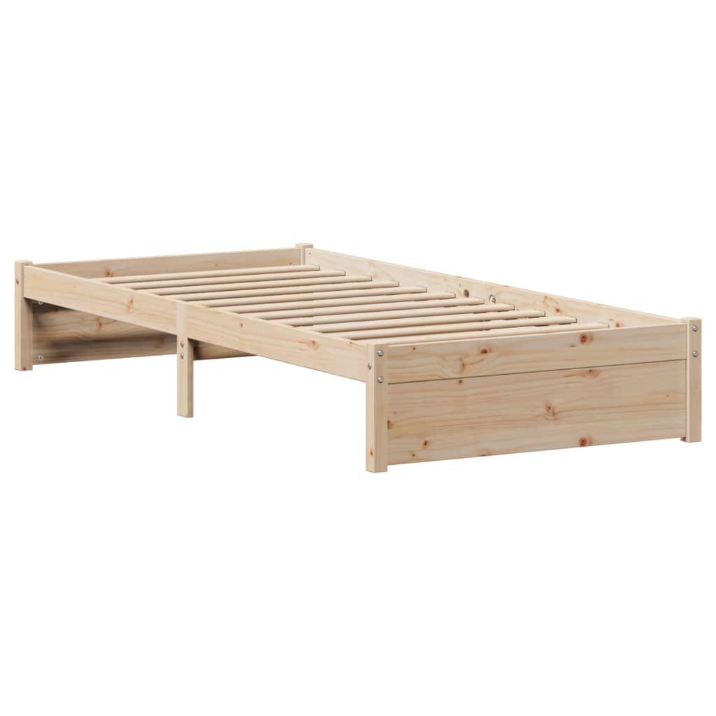 Sengeramme uden madras 100x200 cm massivt fyrretræ