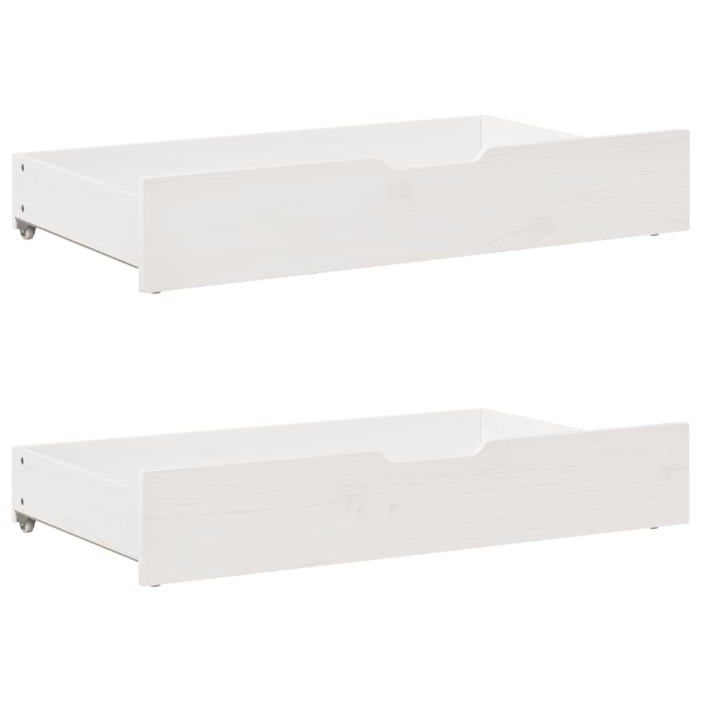 Sengeramme uden madras 150x200 cm massivt fyrretræ hvid