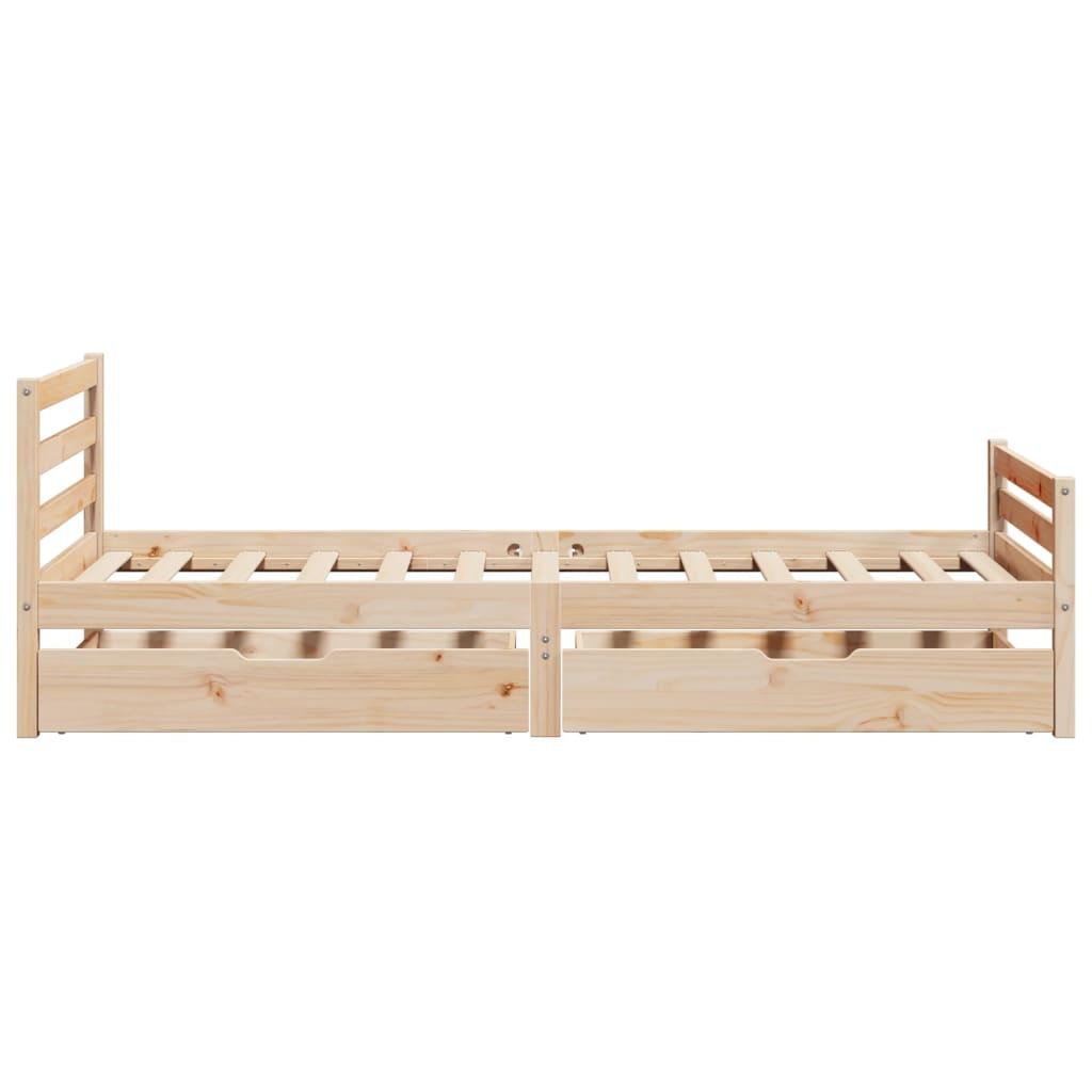 Sengeramme uden madras 90x200 cm massivt fyrretræ