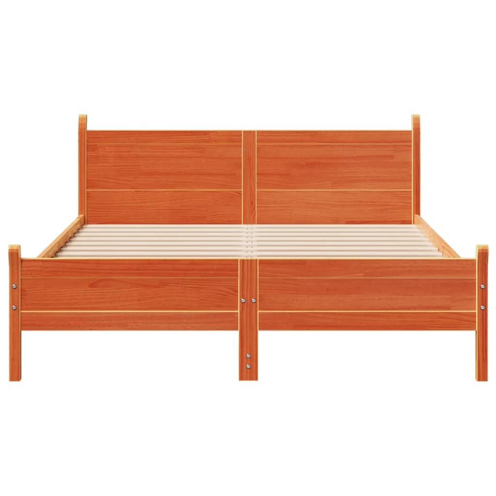 Sengeramme uden madras 120x190 cm massivt fyrretræ gyldenbrun