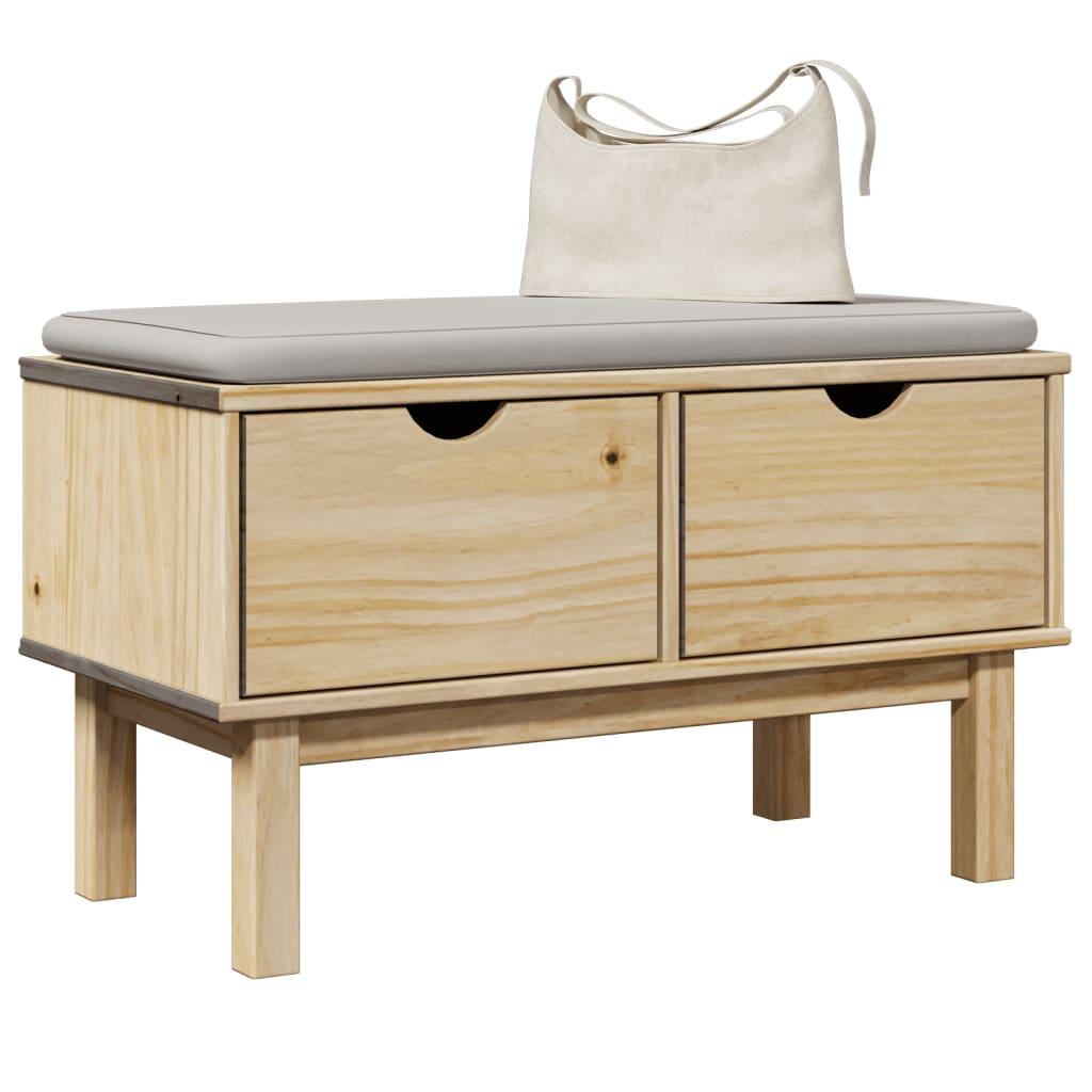 Entrébænk OTTA 80x40x45 cm massivt fyrretræ