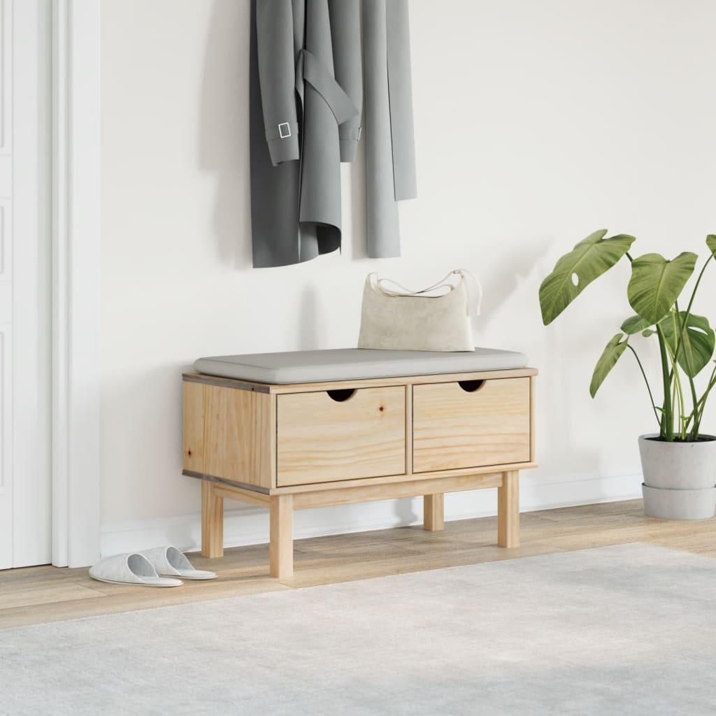 Entrébænk OTTA 80x40x45 cm massivt fyrretræ