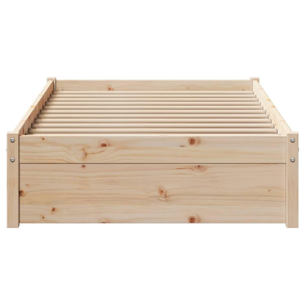 Sengeramme uden madras 90x200 cm massivt fyrretræ