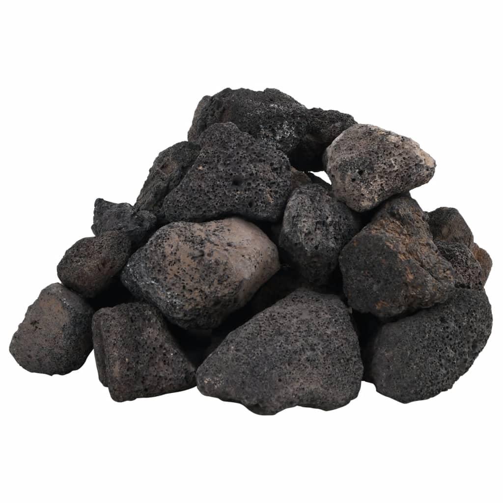 Vulkanske sten 25 kg 5-8 cm sort
