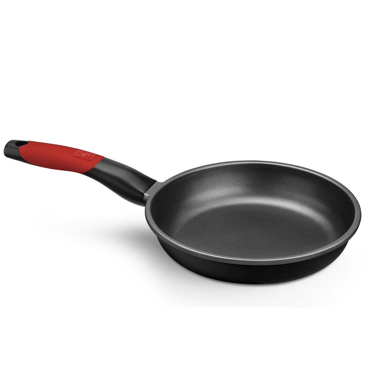 Skridsikker stegepande BRA A411224 Sort Rød Rustfrit stål Aluminium