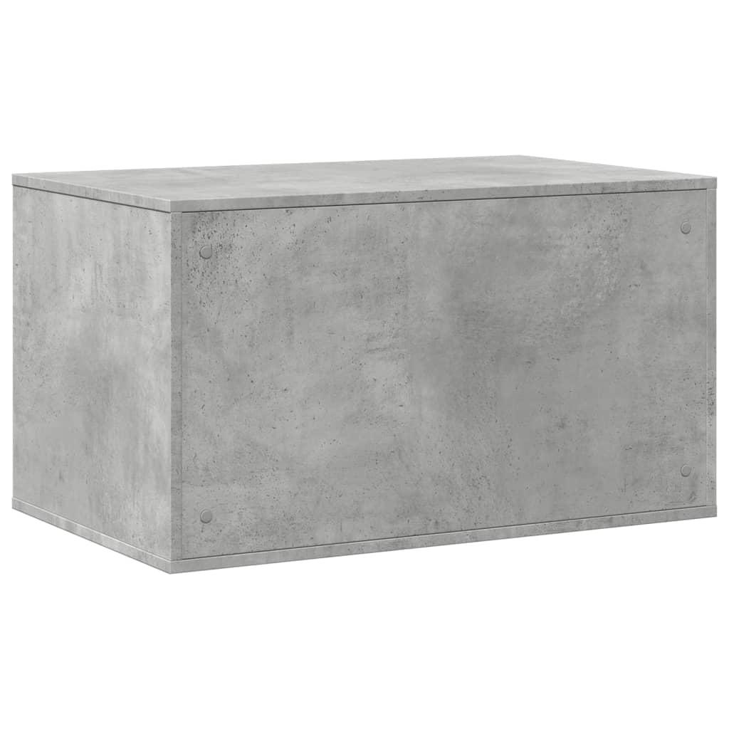 Toiletskjuler kattebakke 80x50x45 cm konstrueret træ betongrå