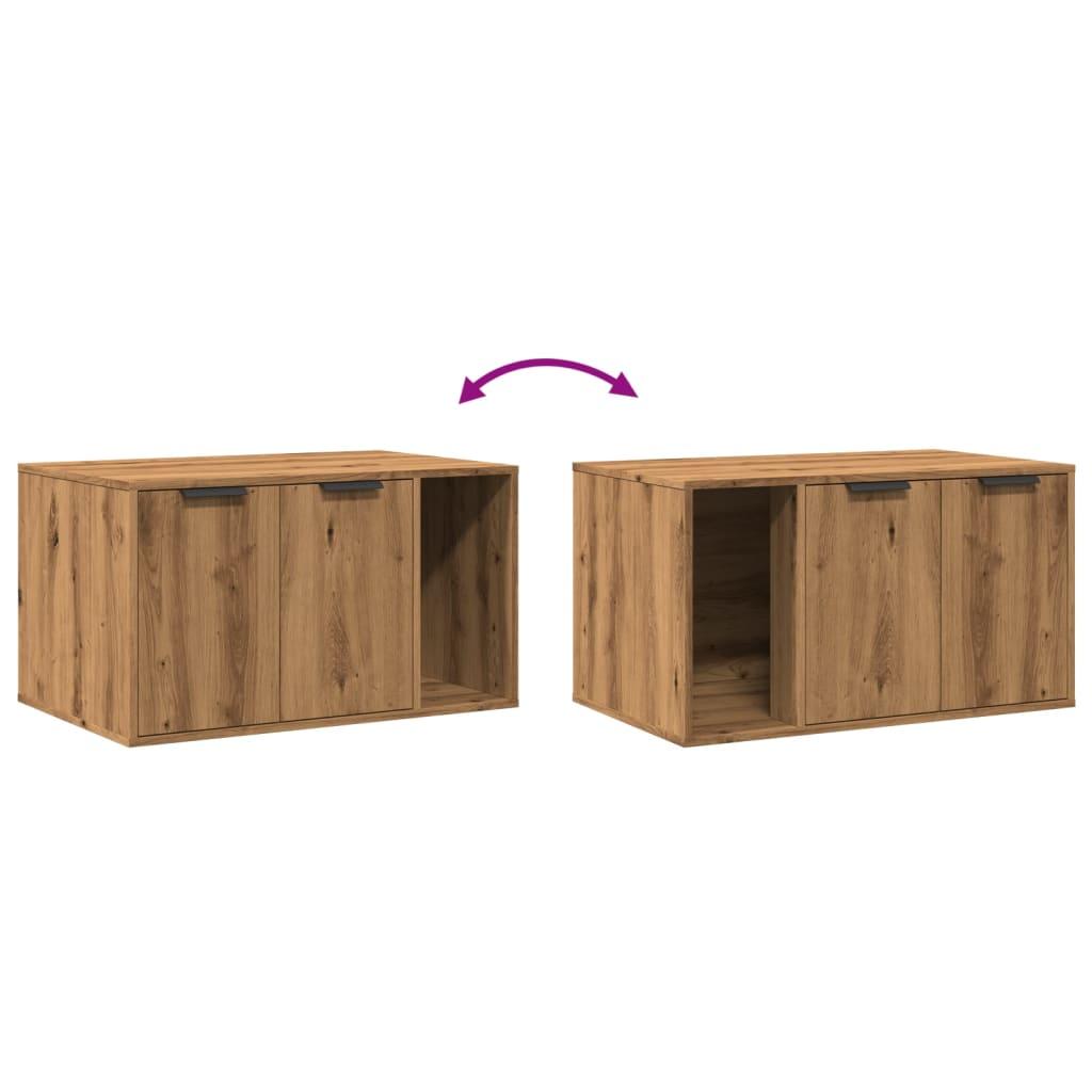 Toiletskjuler kattebakke 80x50x45 cm konstrueret træ kunsteg