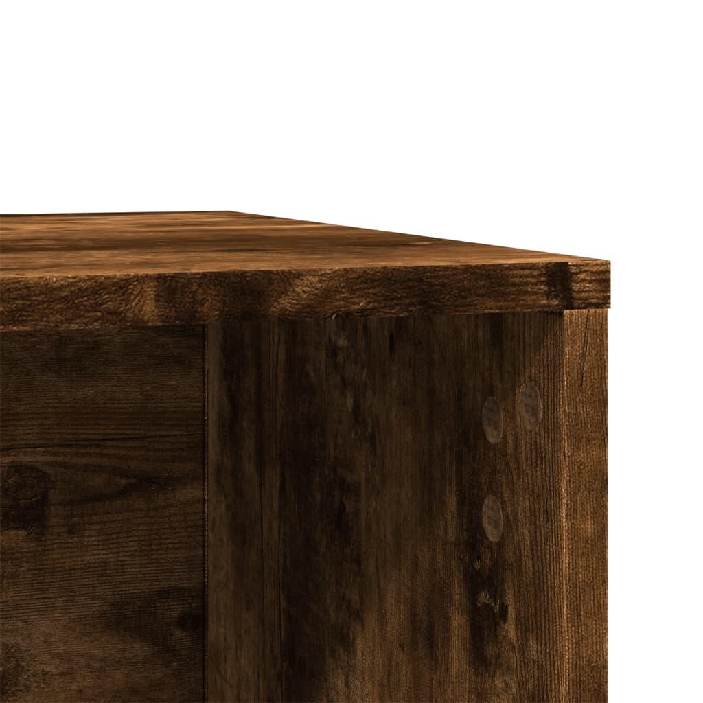 Toiletskjuler kattebakke 80x50x45 cm konstrueret træ røget eg