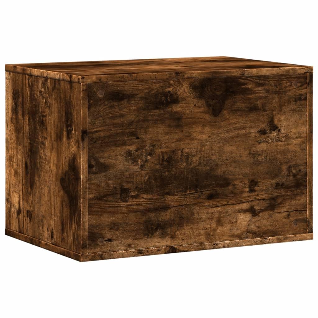 Toiletskjuler kattebakke 60x40x40 cm konstrueret træ røget eg