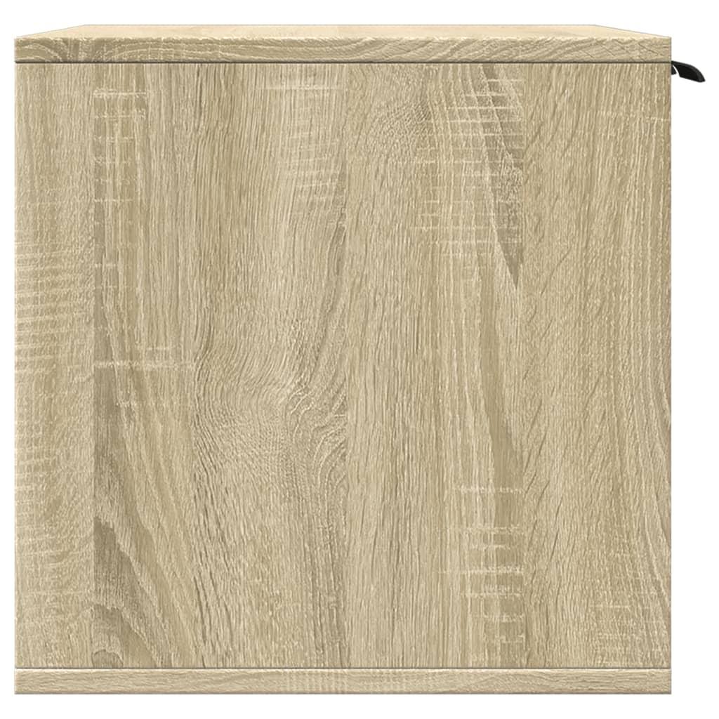 Toiletskjuler kattebakke 80x50x45 cm konstrueret træ sonoma-eg
