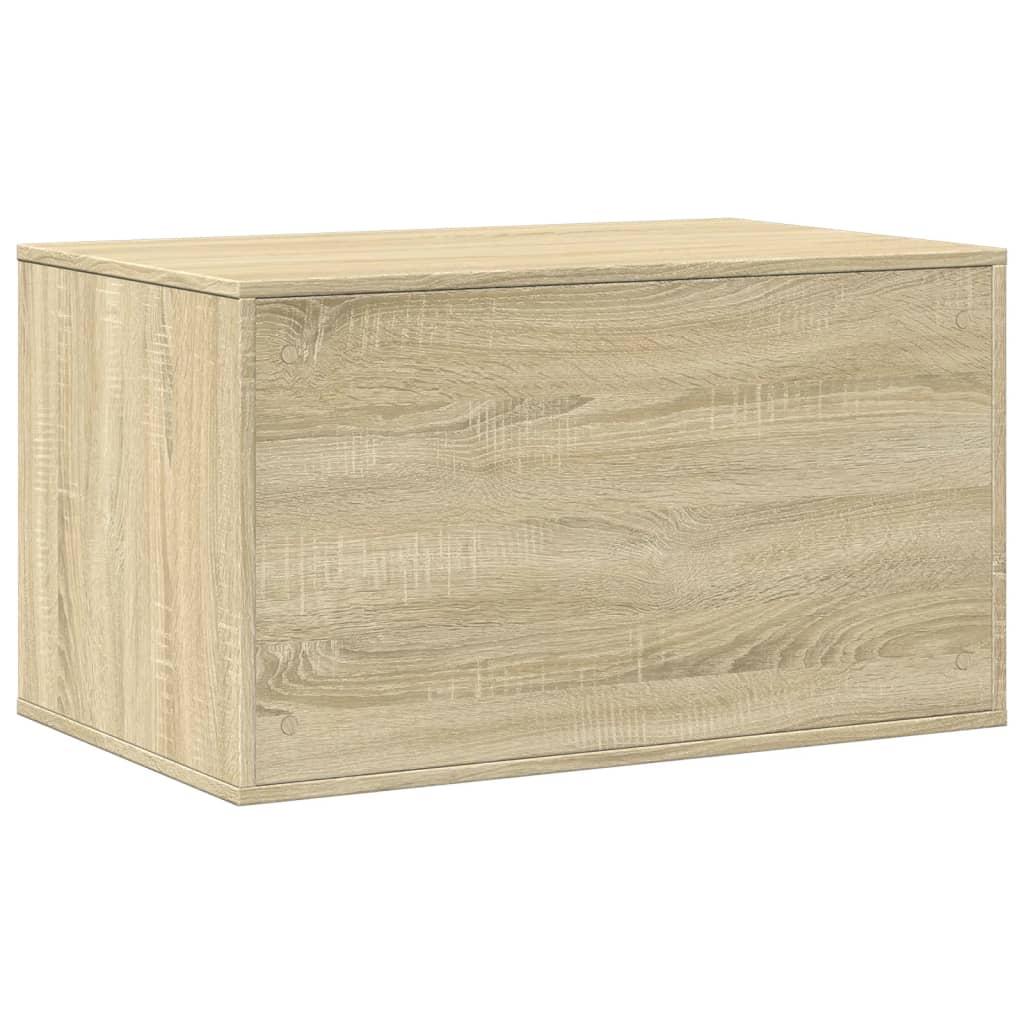 Toiletskjuler kattebakke 80x50x45 cm konstrueret træ sonoma-eg