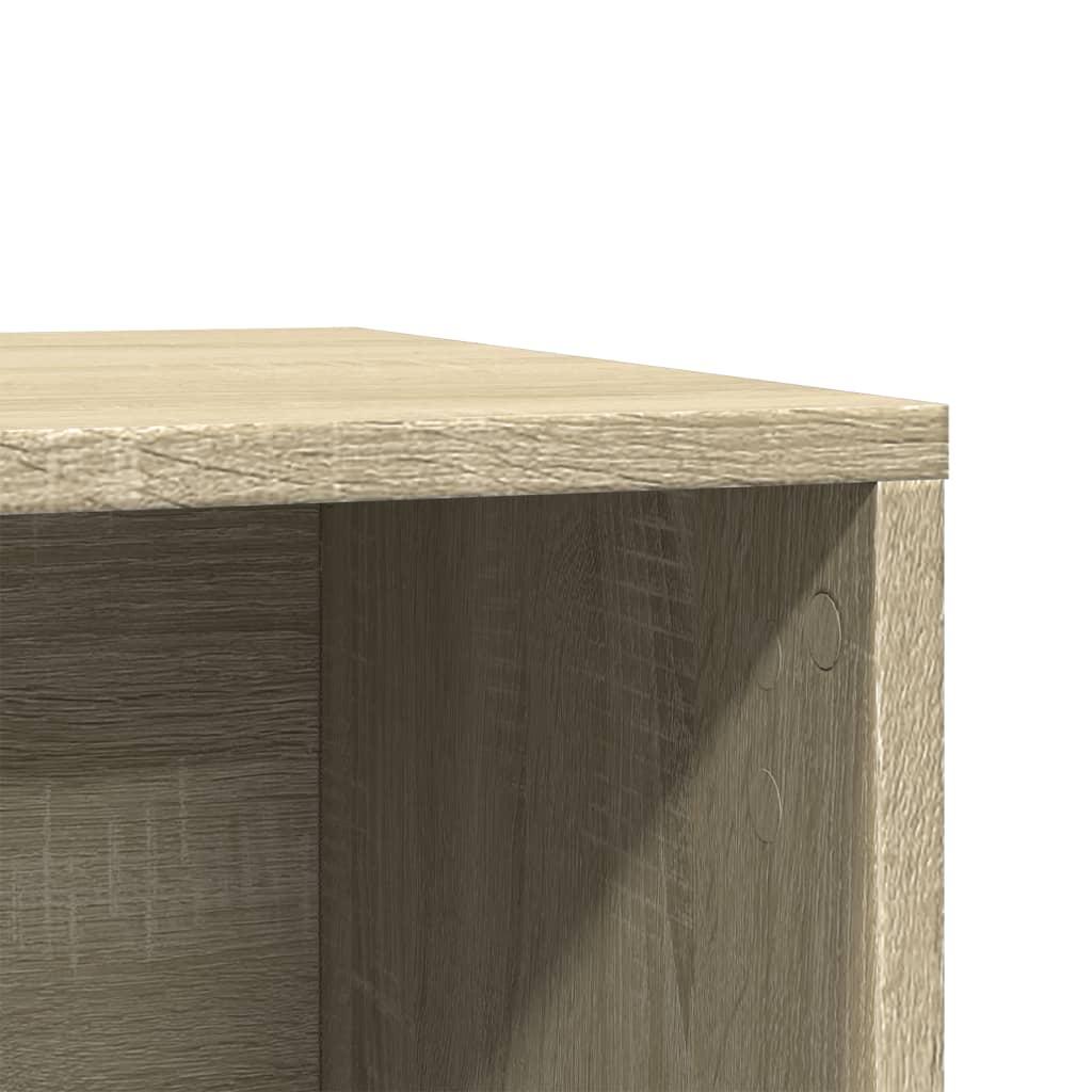 Toiletskjuler kattebakke 80x50x45 cm konstrueret træ sonoma-eg