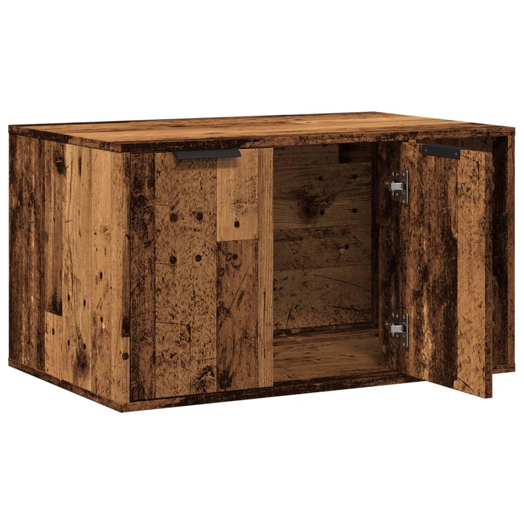 Toiletskjuler kattebakke 80x50x45 cm konstrueret træ gammelt eg