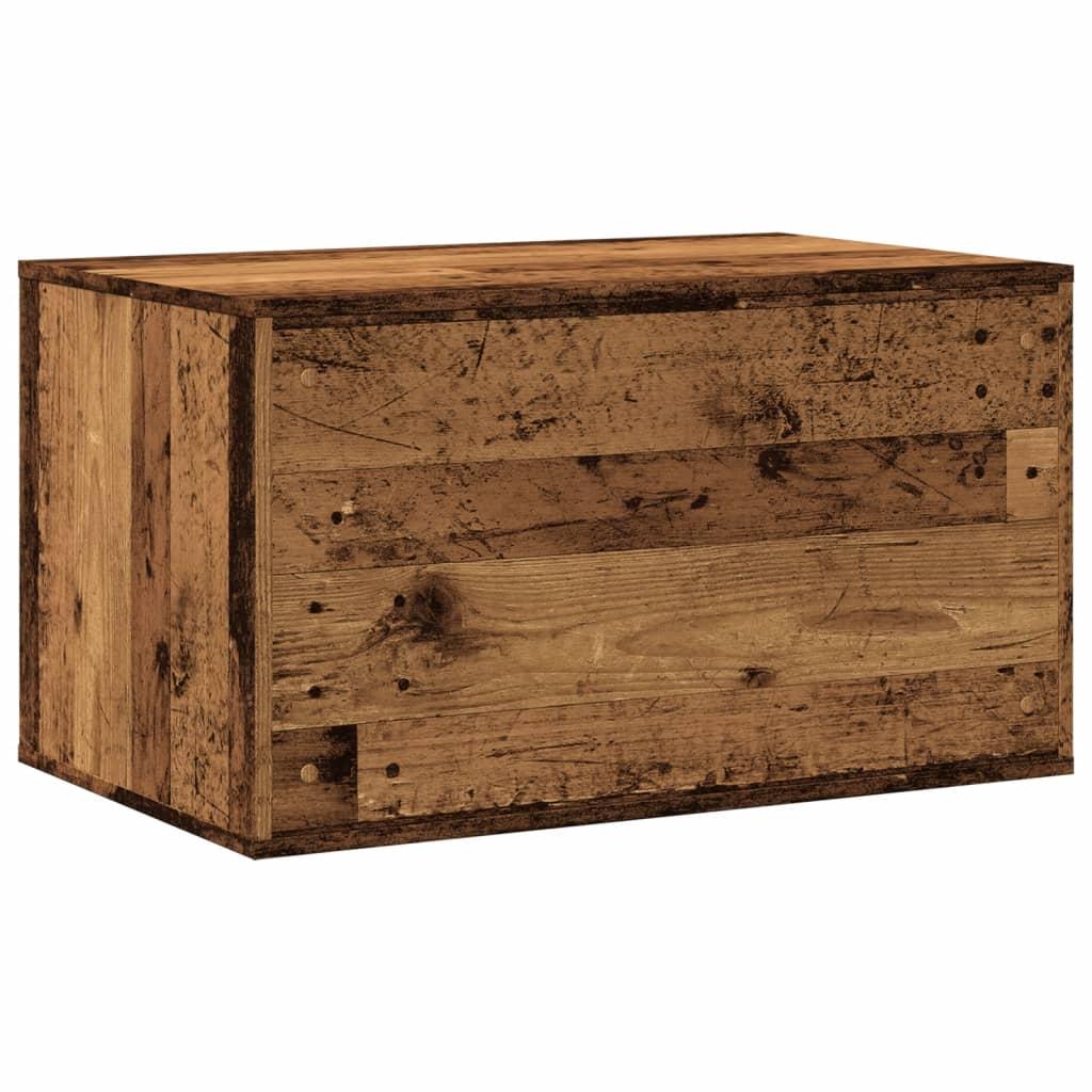 Toiletskjuler kattebakke 80x50x45 cm konstrueret træ gammelt eg