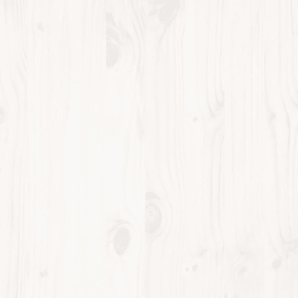 Sengeramme uden madras 75x190 cm massivt fyrretræ hvid