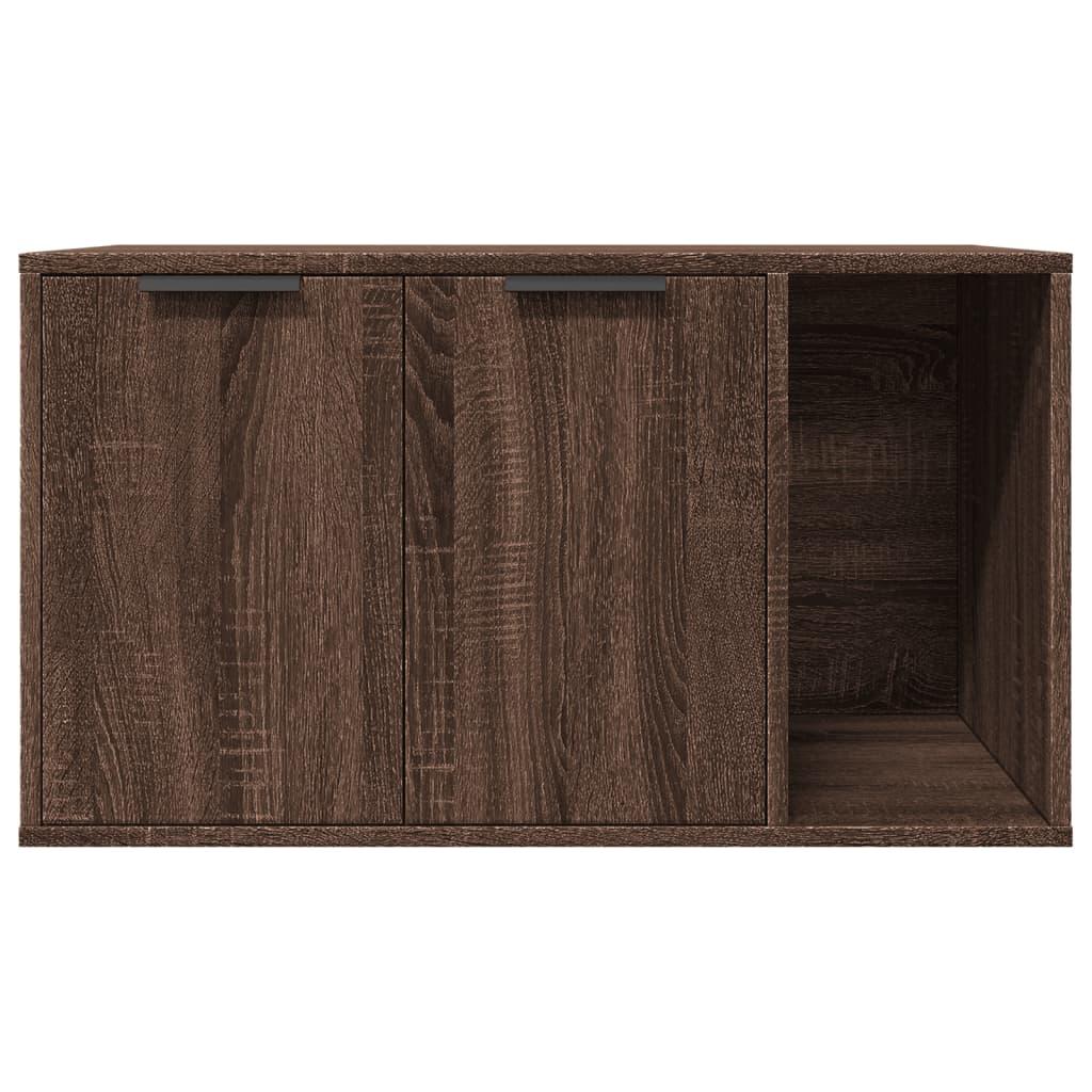 Toiletskjuler kattebakke 80x50x45 cm konstrueret træ brunt eg
