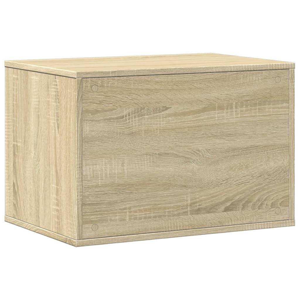 Toiletskjuler kattebakke 60x40x40 cm konstrueret træ sonoma-eg