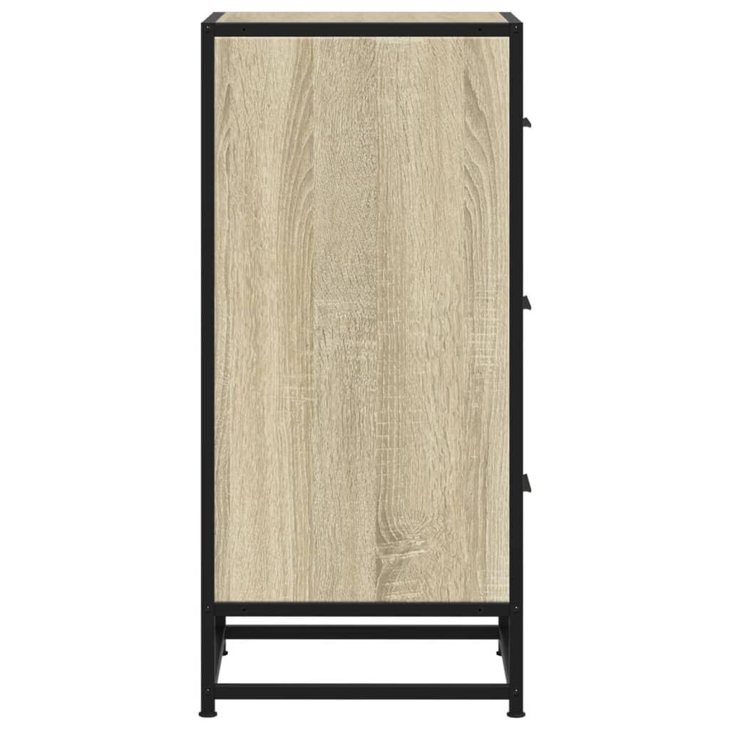 Skab 35,5x35x76 cm konstrueret træ og metal sonoma-eg