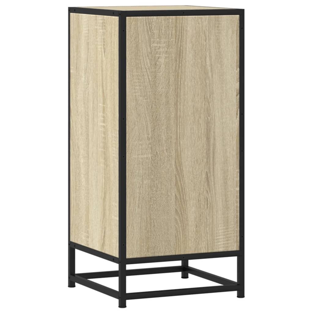 Skab 35,5x35x76 cm konstrueret træ og metal sonoma-eg