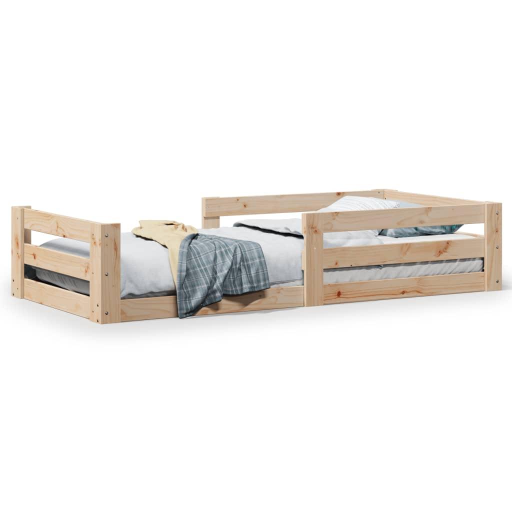 Sengeramme uden madras 100x200 cm massivt fyrretræ