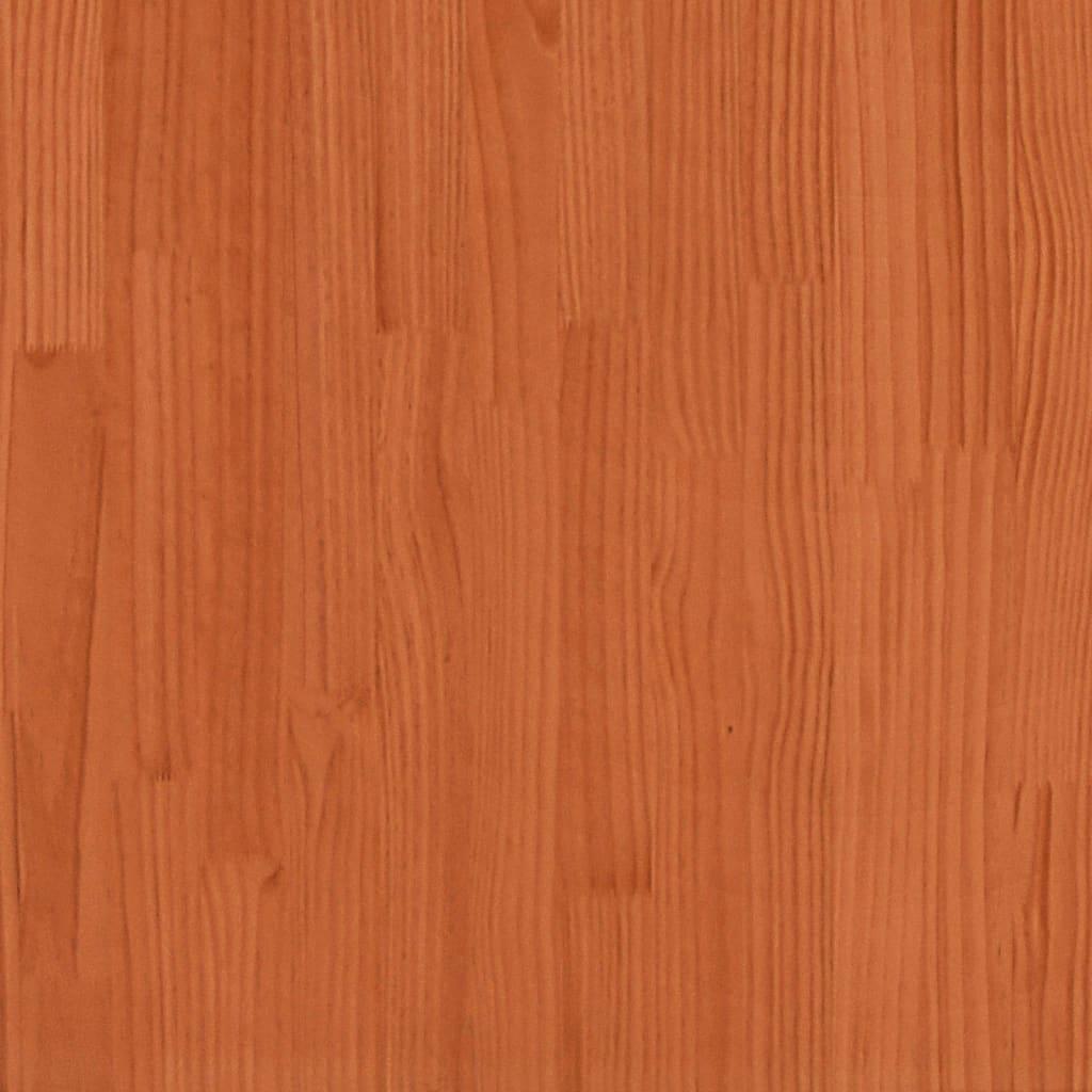 Sengeramme uden madras 80x160 cm massivt fyrretræ gyldenbrun