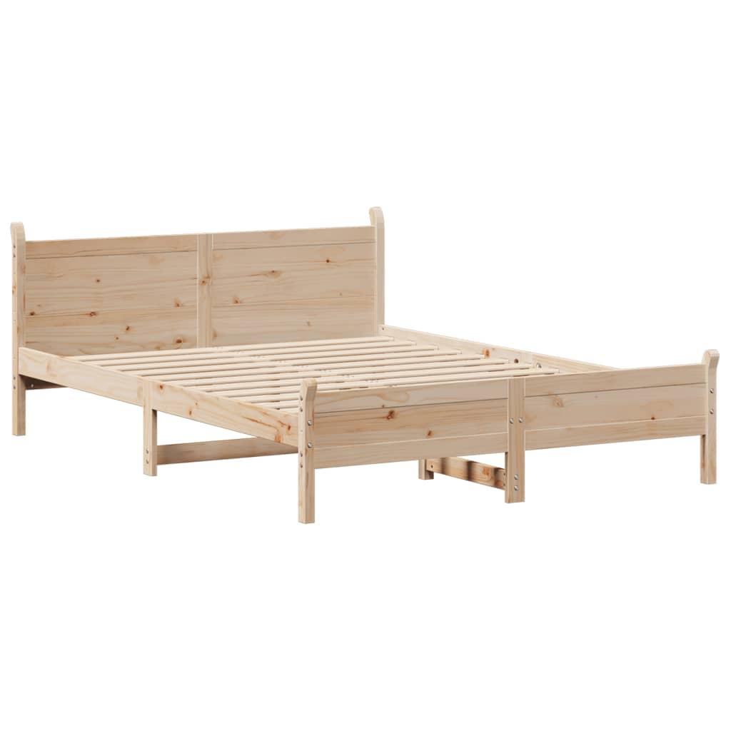 Sengeramme uden madras 120x200 cm massivt fyrretræ