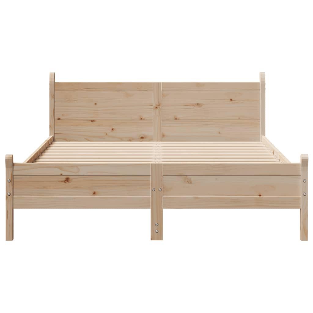 Sengeramme uden madras 120x200 cm massivt fyrretræ