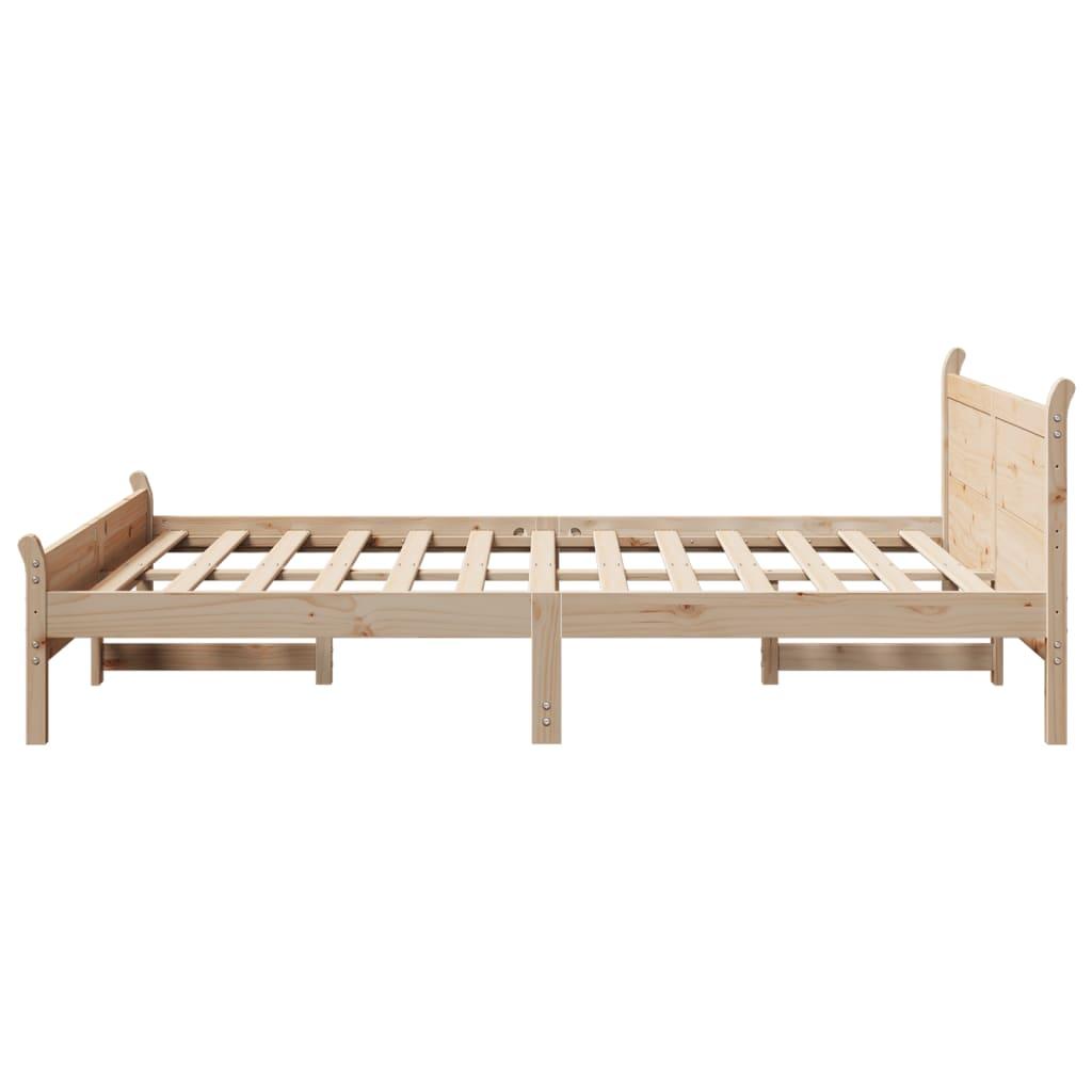 Sengeramme uden madras 120x200 cm massivt fyrretræ