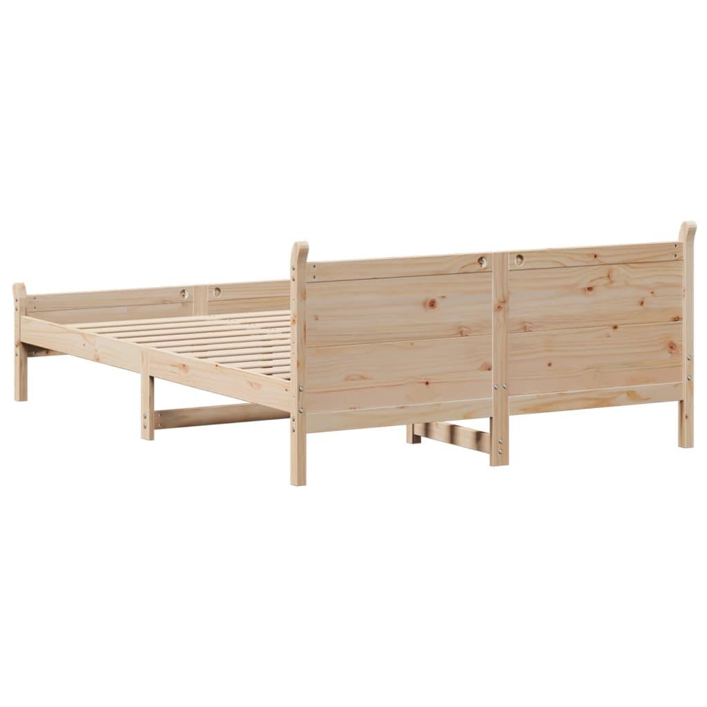 Sengeramme uden madras 120x200 cm massivt fyrretræ