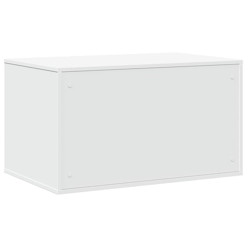 Toiletskjuler til kattebakke 80x50x45 cm konstrueret træ hvid