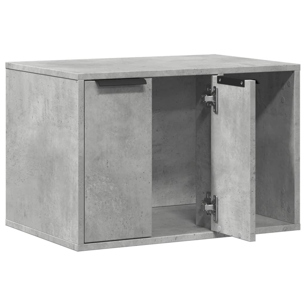 Toiletskjuler kattebakke 60x40x40 cm konstrueret træ betongrå