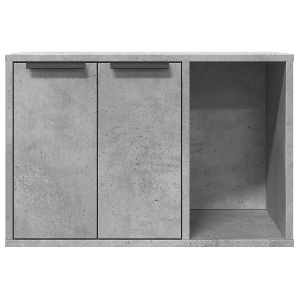 Toiletskjuler kattebakke 60x40x40 cm konstrueret træ betongrå